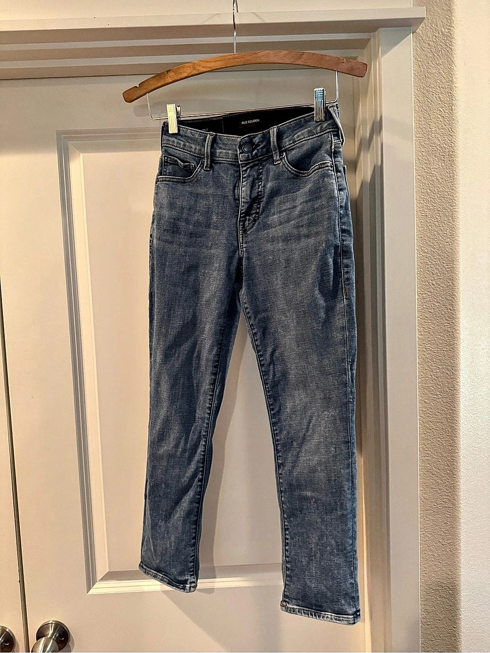 True Religion Halle Mid Rise Super Skinny Jean Jeans Waist 26